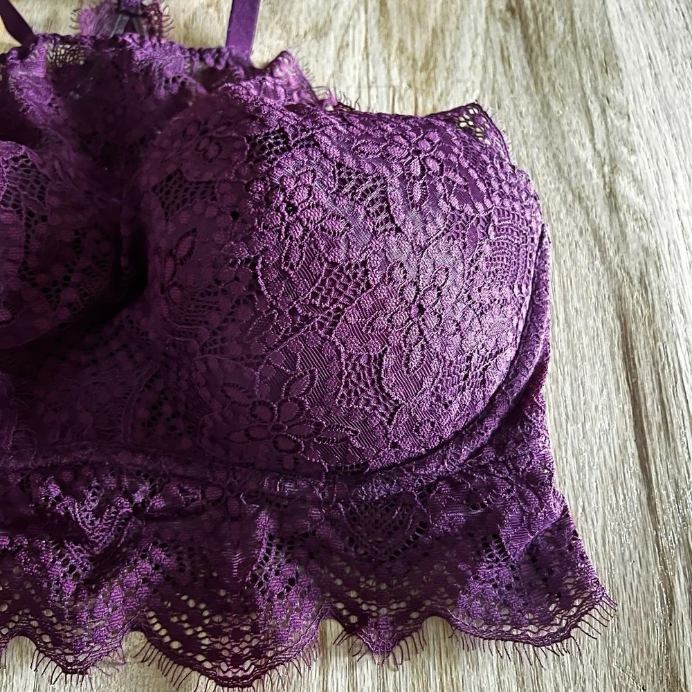 Victoria's Secret‎ PINK Push Up Racerback Bra Maroon Size S DD UNDERWIRE Purple